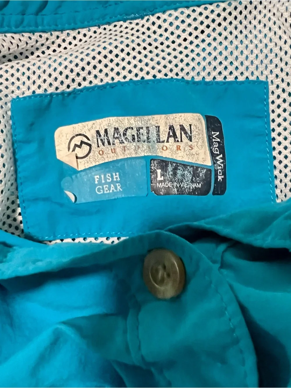 Magellan Outdoors Men's Laguna Madre Mag Wick Brilliant Blue Fishing Sz Large